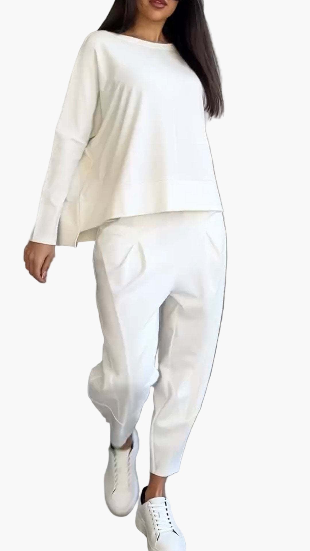Damen Zweiteiler Cozy Lounge Set – Modischer Freizeitanzug für Zuhause & Alltag
