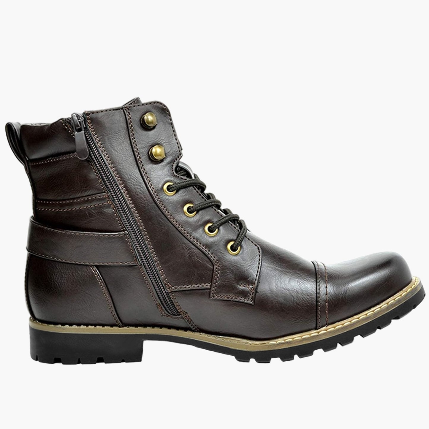 Men's Motorcycle Boots Urban Style – Fashionable Lace-up Boots for Everyday and Leisure