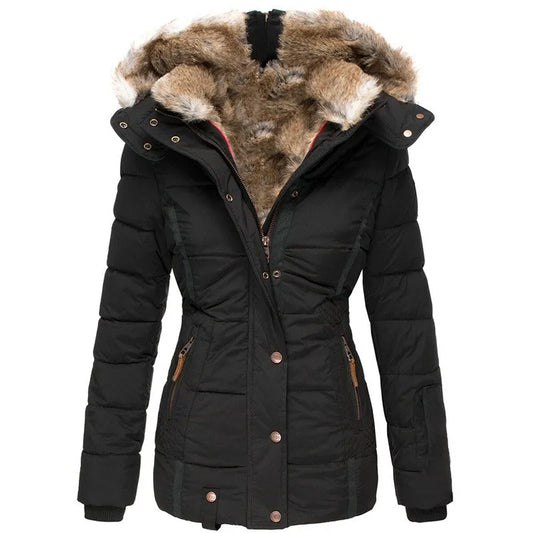 Tanya – Warme Damenwinterjacke mit Pelzfutter