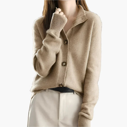 Damen Strickjacke mit Knopfleiste – Eleganter Herbst- und Winterpullover für Freizeit und Büro