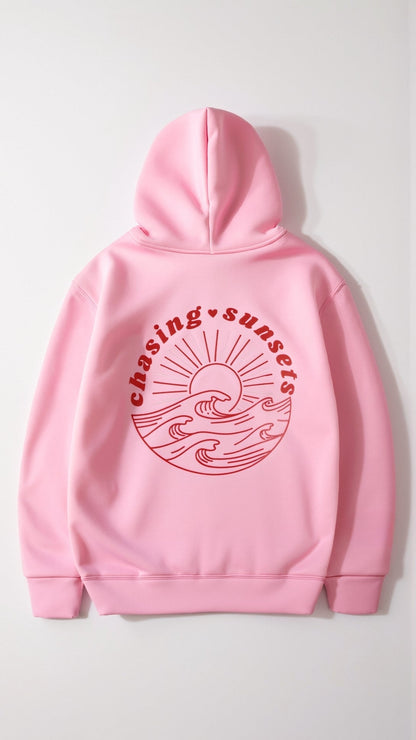 Women's Casual Oversize Hoodie with Tropical Embroidery – Modern Hooded Sweatshirt for Everyday and Vacation