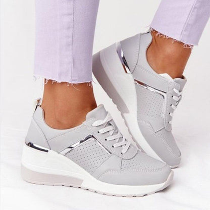 Damen Orthopädische Sneaker mit Keilabsatz – Bequeme Freizeitschuhe für Alltag und Spaziergänge