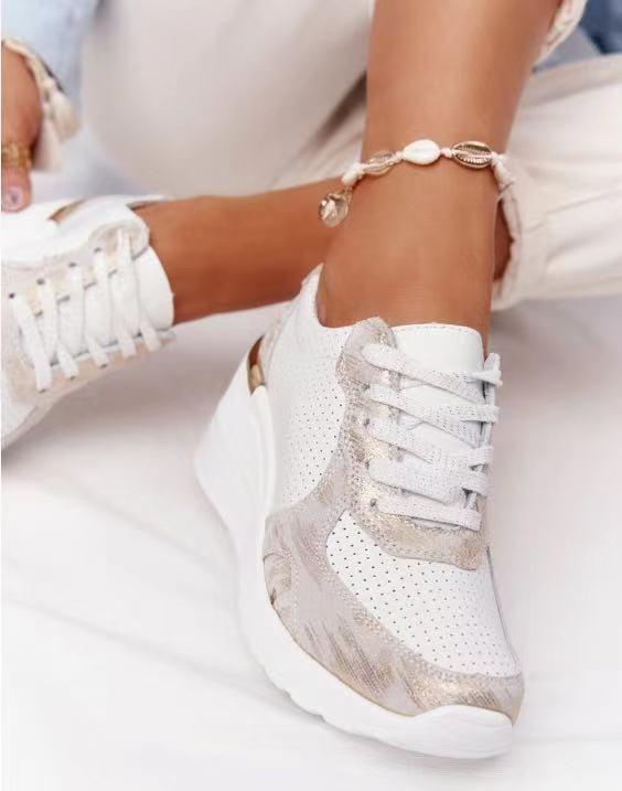 Damen Orthopädische Sneaker mit Keilabsatz – Bequeme Freizeitschuhe für Alltag und Spaziergänge