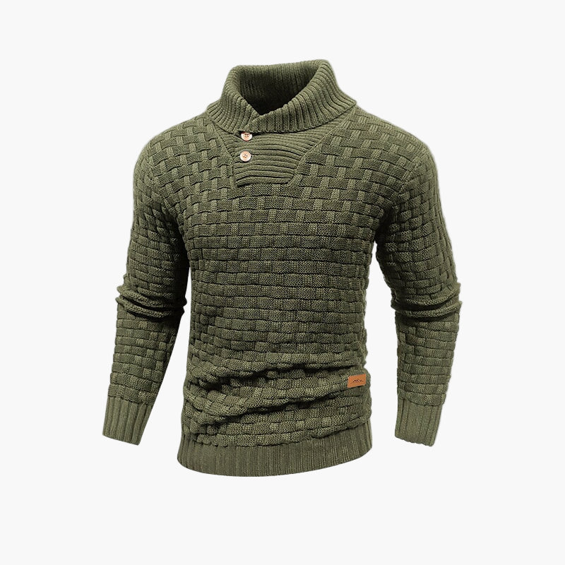 Men's knitted sweater with stand-up collar – stylish casual sweater for autumn and winter