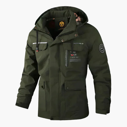 Men's Outdoor Functional Jacket – Waterproof, Windproof, Detachable Hood, Versatile for Everyday & Adventure