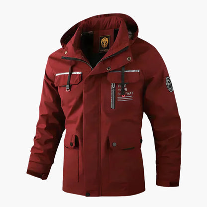 Men's Outdoor Functional Jacket – Waterproof, Windproof, Detachable Hood, Versatile for Everyday & Adventure