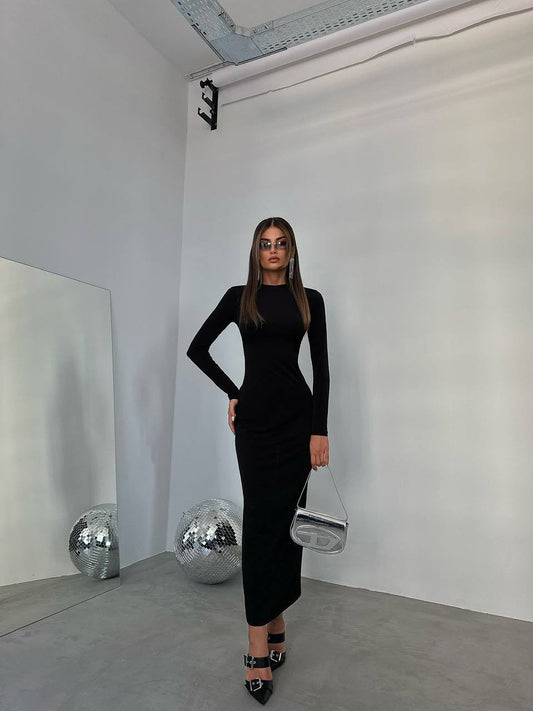 Barbara – Lange Abendkleid in Schwarz