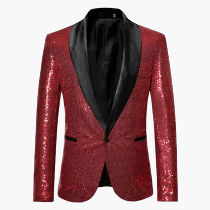 Herren Glitzer Sakko für festliche Anlässe – Eleganter Party-Blazer mit Pailletten