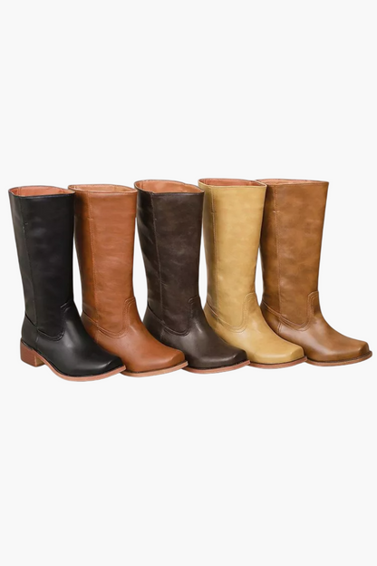 Women's Boots Western Style Classic – Fashionable Block Heel Boots for Everyday and Leisure