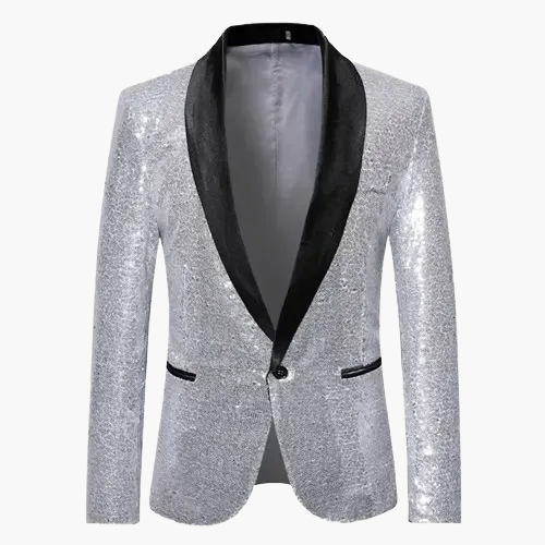 Herren Glitzer Sakko für festliche Anlässe – Eleganter Party-Blazer mit Pailletten