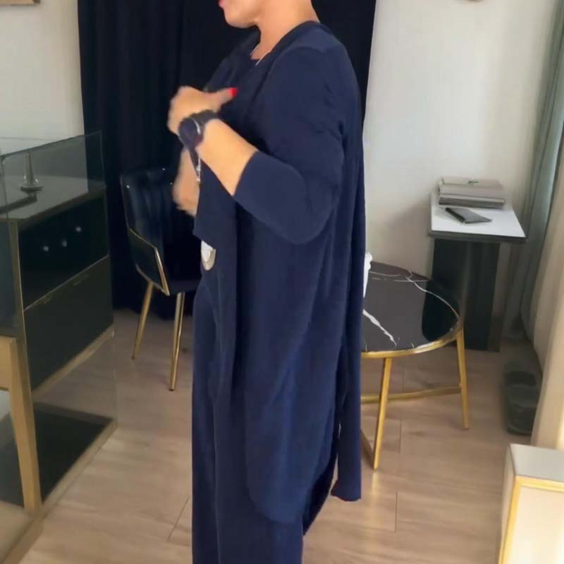 Damen 3-Teilige Elegante Business Casual Set – Anzug mit Blazer, Shirt und Hose für Büro & Alltag