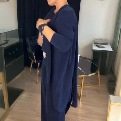 Damen 3-Teilige Elegante Business Casual Set – Anzug mit Blazer, Shirt und Hose für Büro & Alltag