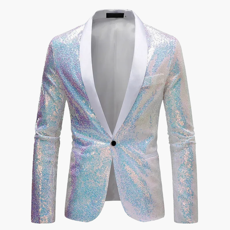 Herren Glitzer Sakko für festliche Anlässe – Eleganter Party-Blazer mit Pailletten