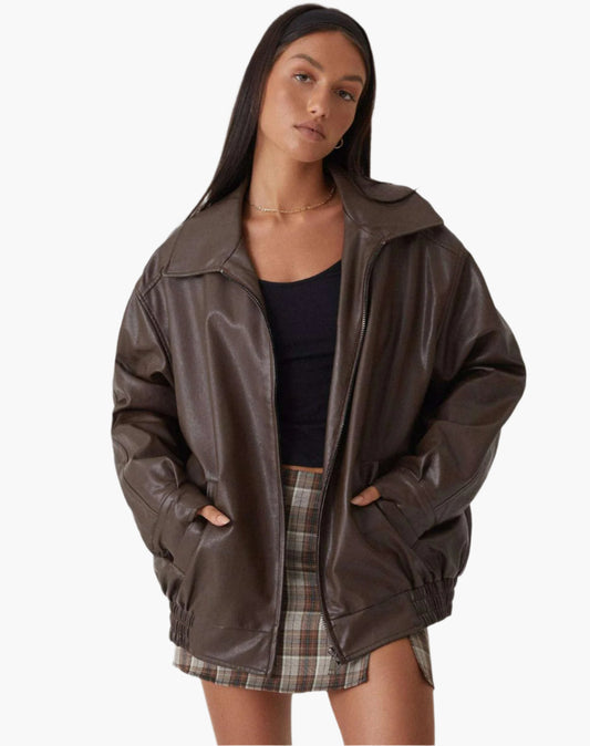 Women's Oversize Jacket in Vintage Style – Fashionable Transitional Jacket for Everyday & Going Out