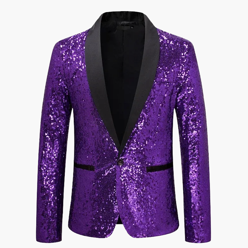 Herren Glitzer Sakko für festliche Anlässe – Eleganter Party-Blazer mit Pailletten