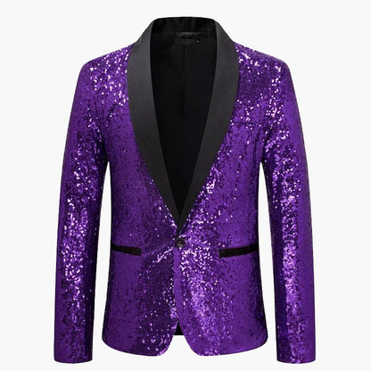 Herren Glitzer Sakko für festliche Anlässe – Eleganter Party-Blazer mit Pailletten