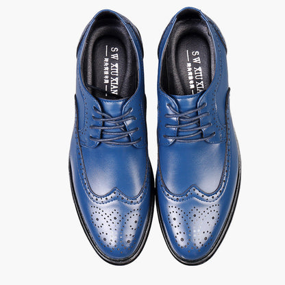 Men's Business Oxford Shoes – Classic with Brogue Details, Elegant Lace-up Shoes for Formal Occasions