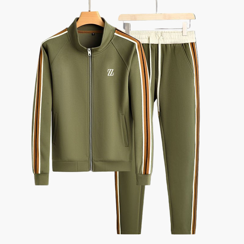 Men's Tracksuit Set – Modern Sports & Leisure Outfit – 2-piece with Stripe Design