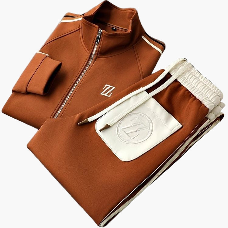 Men's Tracksuit Set – Modern Sports & Leisure Outfit – 2-piece with Stripe Design