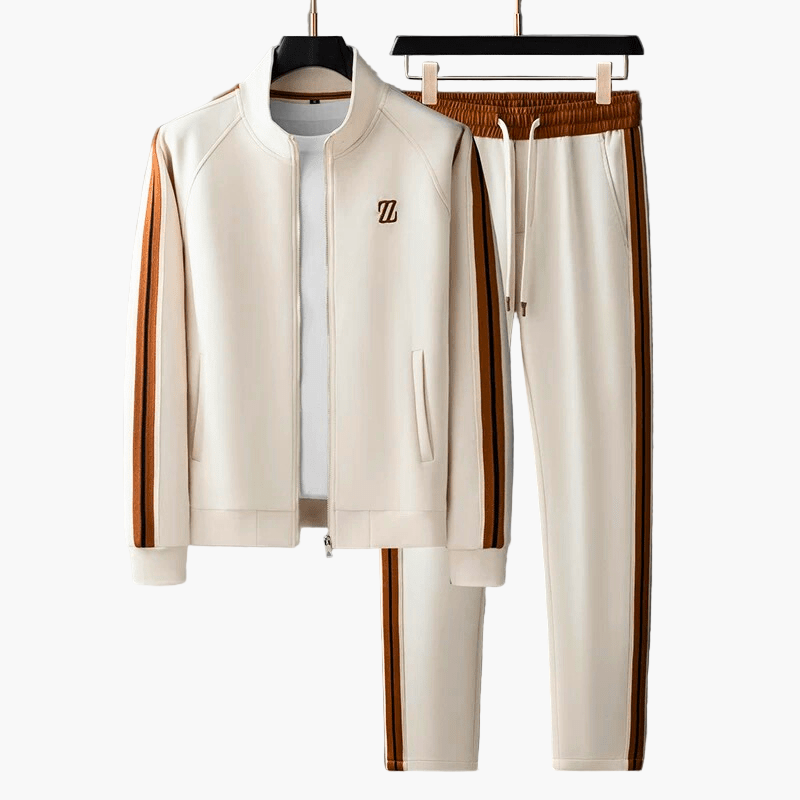 Men's Tracksuit Set – Modern Sports & Leisure Outfit – 2-piece with Stripe Design