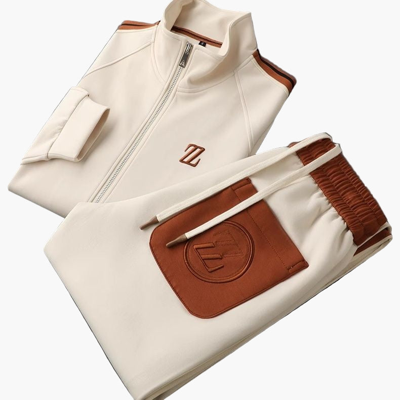 Men's Tracksuit Set – Modern Sports & Leisure Outfit – 2-piece with Stripe Design